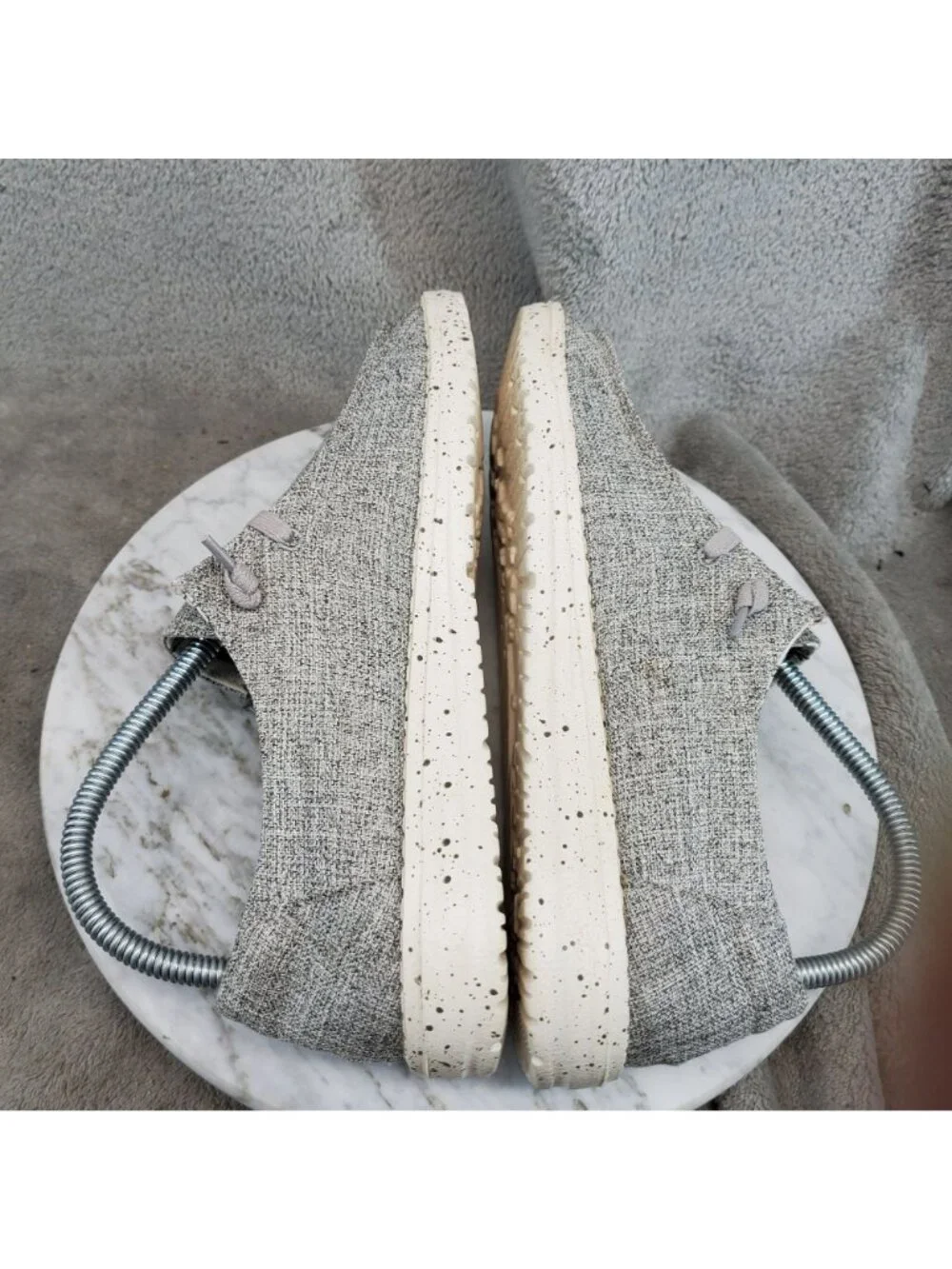 Hey Dude Shoes Womens Size 7 Wendy Linen Gray Slip On Casual